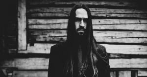 Mathias Lillmåns for Stormbound Records, black and white photo by Mikko Parkkonen