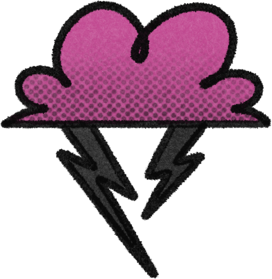 Purple Cloud with Flashes