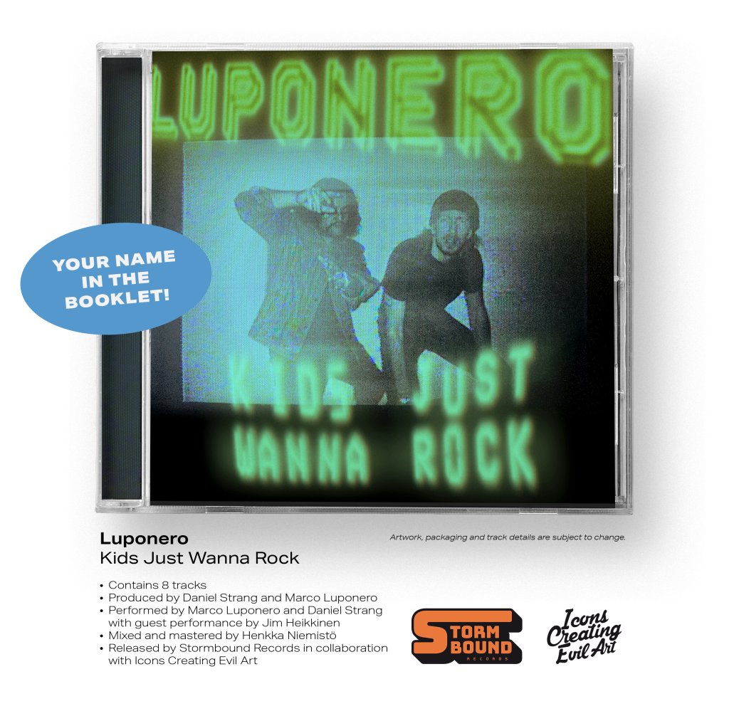 Luponero Kids Just Wanna Rock CD cover and info